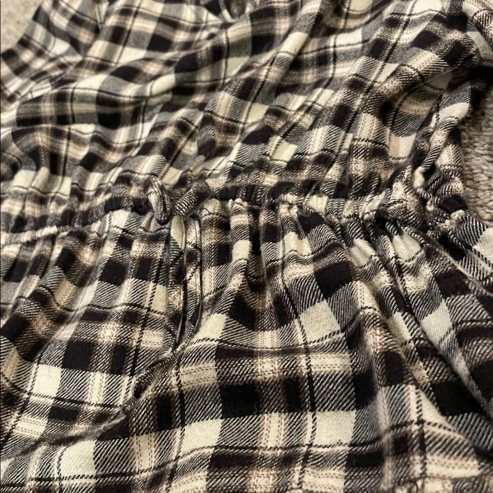 Copper Key Plaid Long Sleeve Dress